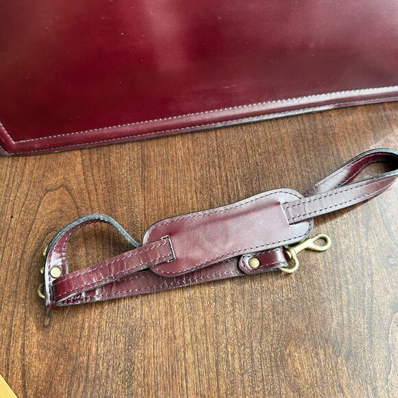 Vintage Maxine Richardson leather burgundy portfolio briefcase USA made - Picture 3 of 15